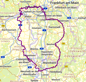 Verlauf der ASP-Sperrzone II in Hessen, Rheinland-Pfalz und Baden-Württemberg ©https://visualgeoserver.fli.de/visualize-this-map/6BB5CD9B1FB295E7E0A64196580E34FC3E44C5A6B2E6BCB1C0A3A23205369ADD