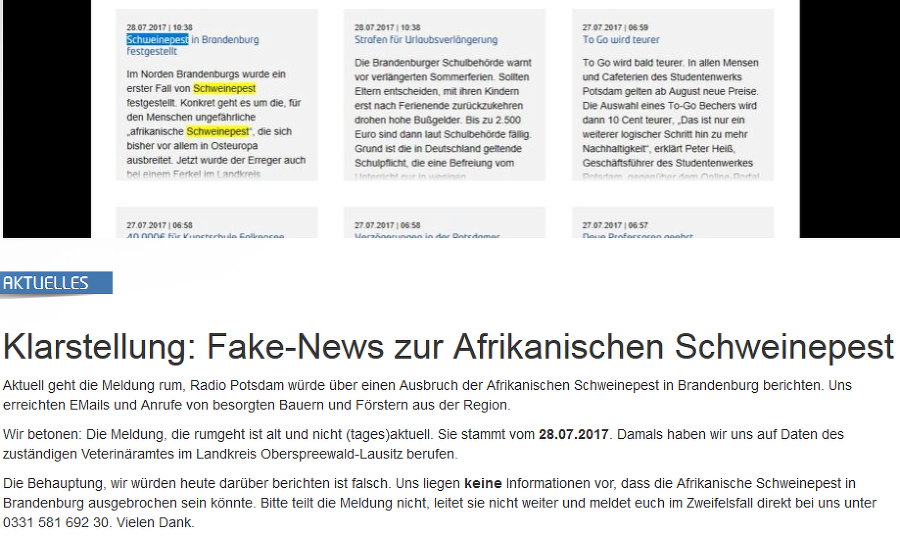 ISN Achtung FakeNews zur Afrikanischen